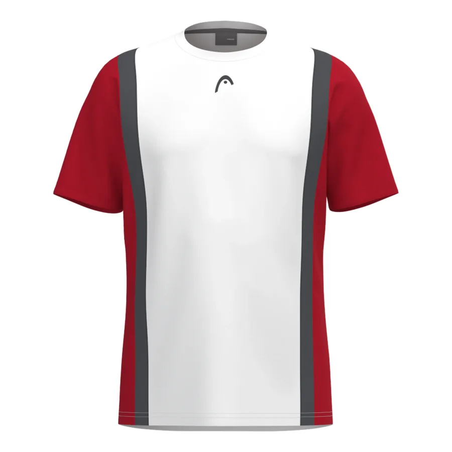HEAD Club 25 Tech T-Shirt Herren-Rot,Weiß