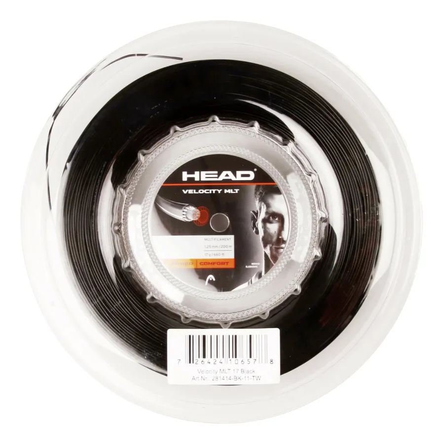 HEAD Velocity MLT Saitenrolle 200m-Schwarz