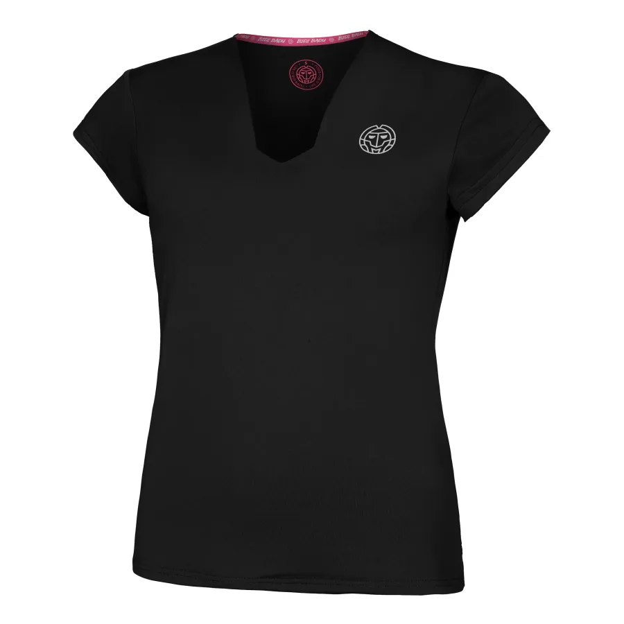 BIDI BADU Crew V-Neck T-Shirt Damen-Schwarz
