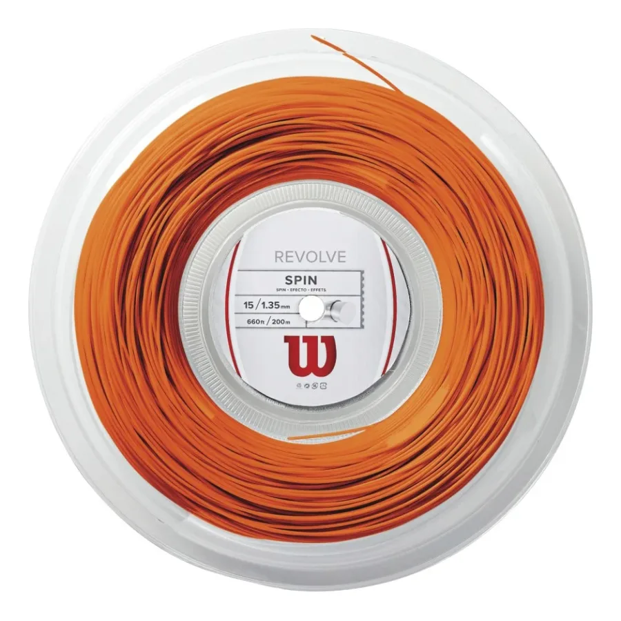 Wilson Revolve Saitenrolle 200m-Orange