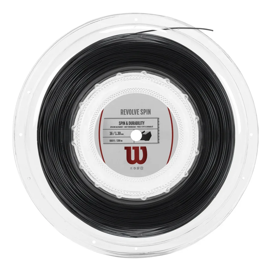 Wilson Revolve Spin Saitenrolle 200m-Schwarz