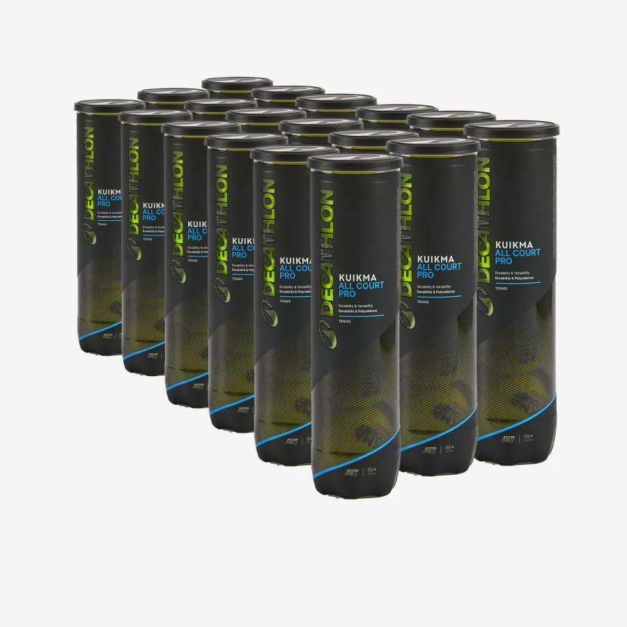 KUIKMA Tennisbälle - All Court Pro Karton 18×4 gelb