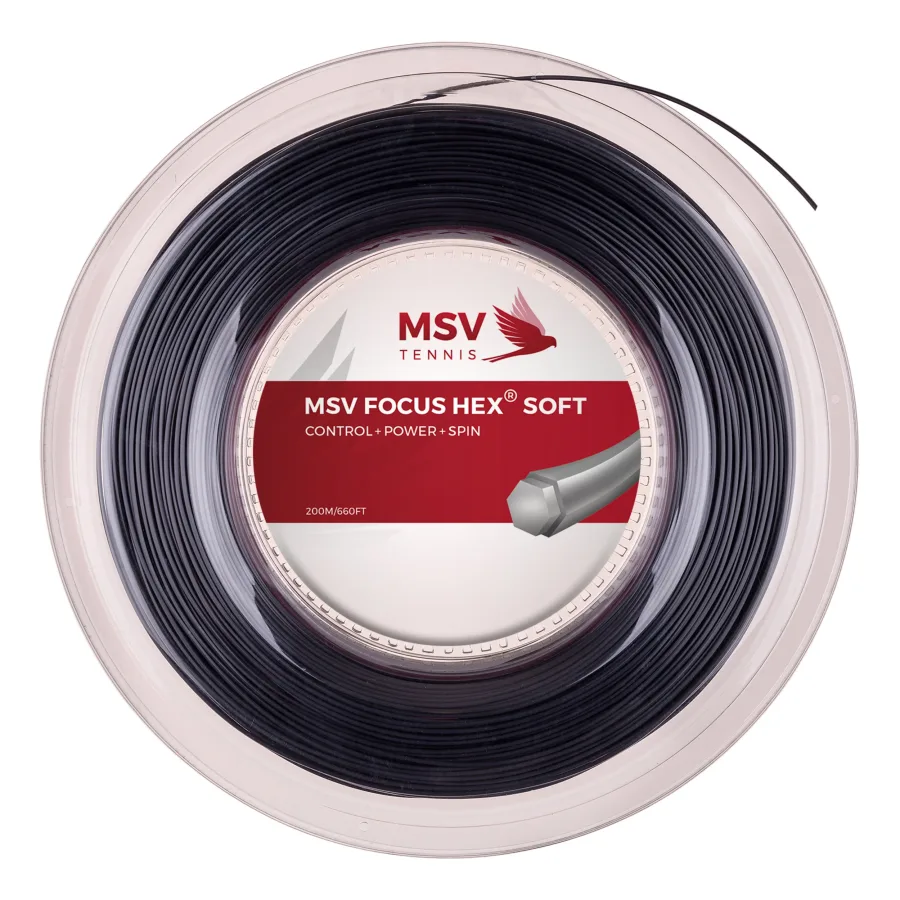 MSV Focus-HEX Soft Saitenrolle 200m-Schwarz