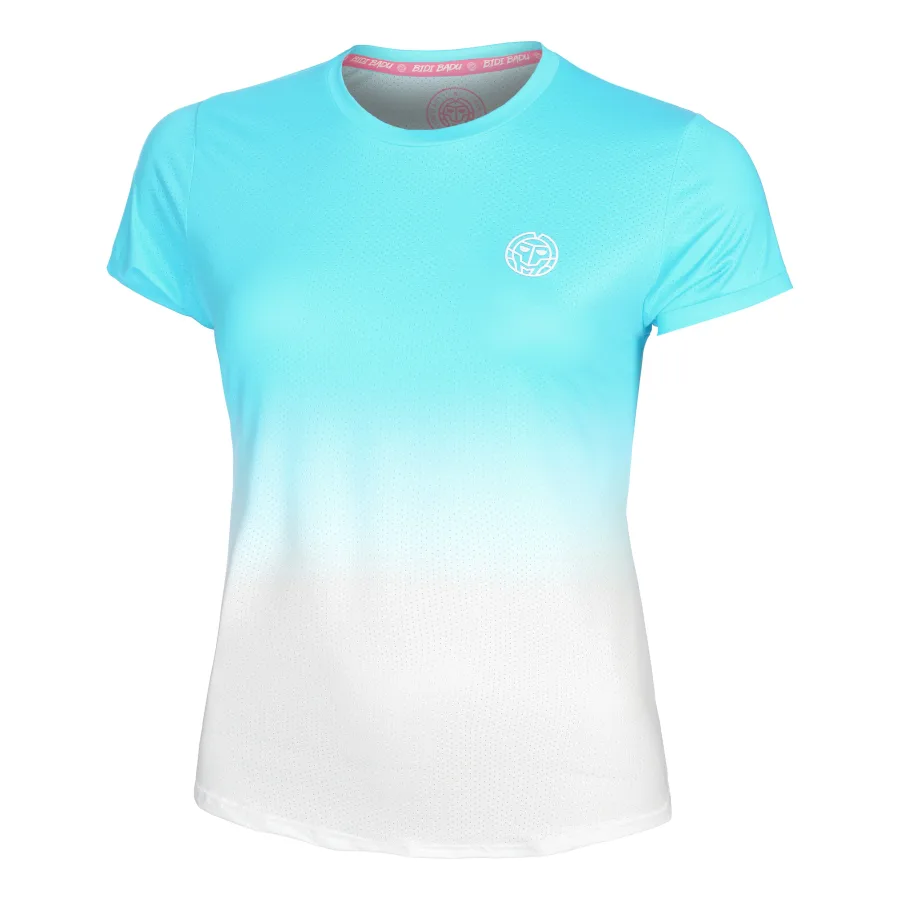 BIDI BADU Crew Gradiant T-Shirt Damen-Türkis,Weiß