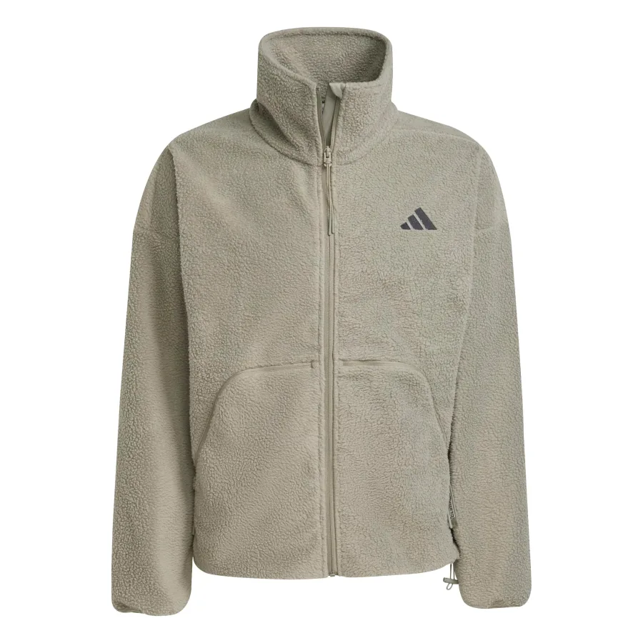adidas Fleece Full-Zip Trainingsjacke Herren-beige