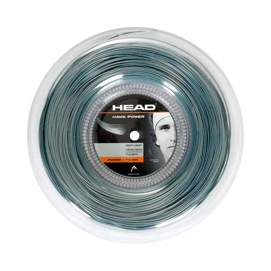 HEAD Hawk Power Saitenrolle 200m-Anthrazit