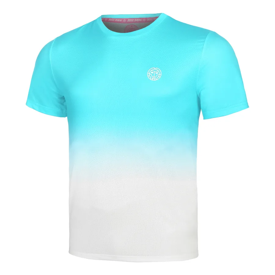 BIDI BADU Crew Gradiant T-Shirt Herren-Türkis,Weiß