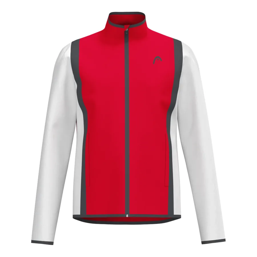 HEAD Club 25 Jacket Men Trainingsjacke Herren-Rot,Weiß