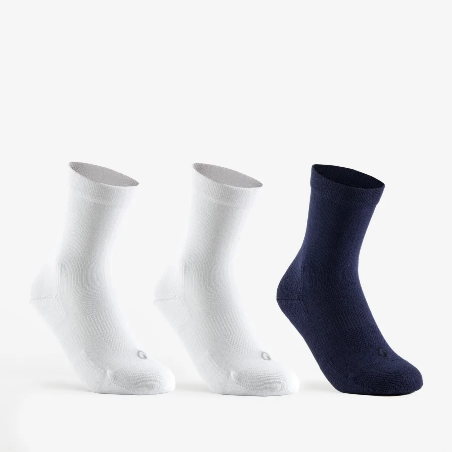 Decathlon Kinder Tennissocken High 3er Pack - RS 160 weiß/marineblau