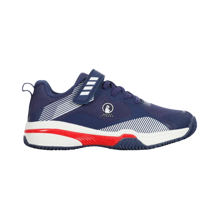 Quiet Please Match Velcro Clay Sandplatzschuh Kinder-Blau,Rot