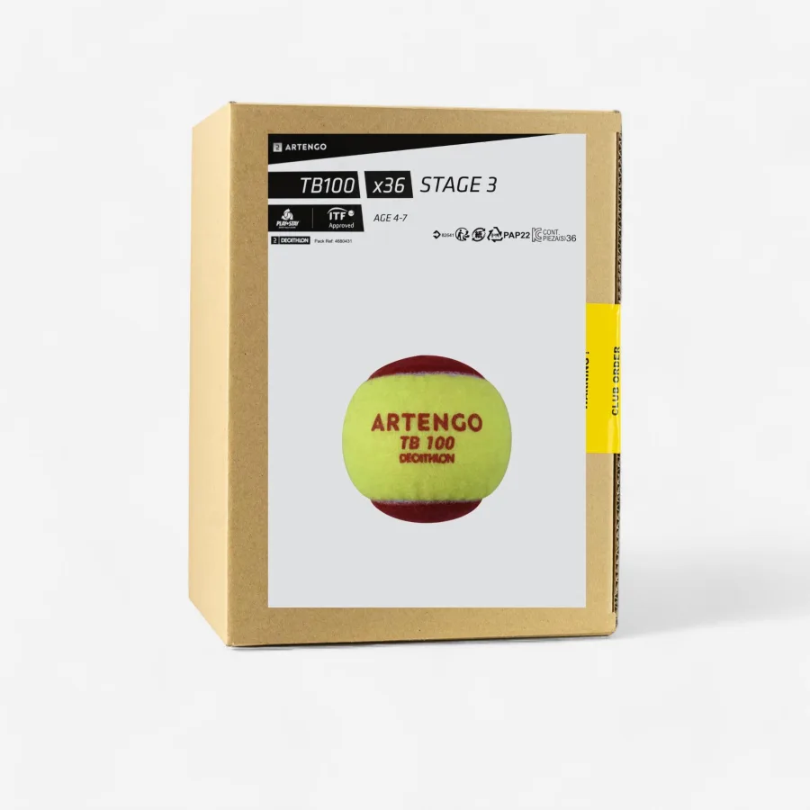 Artengo Tennisbälle Stage 3 - TB100 x36 rot