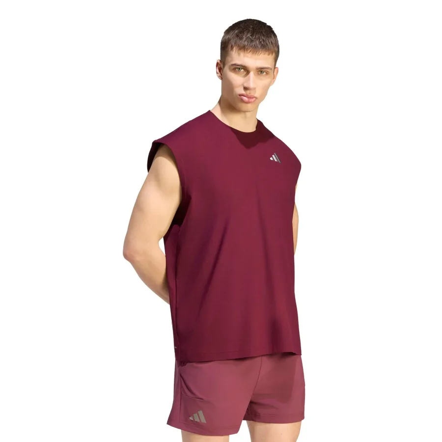 adidas Oversized T-Shirt Herren - weinrot