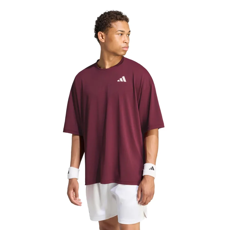 adidas Oversized T-Shirt Herren - weinrot