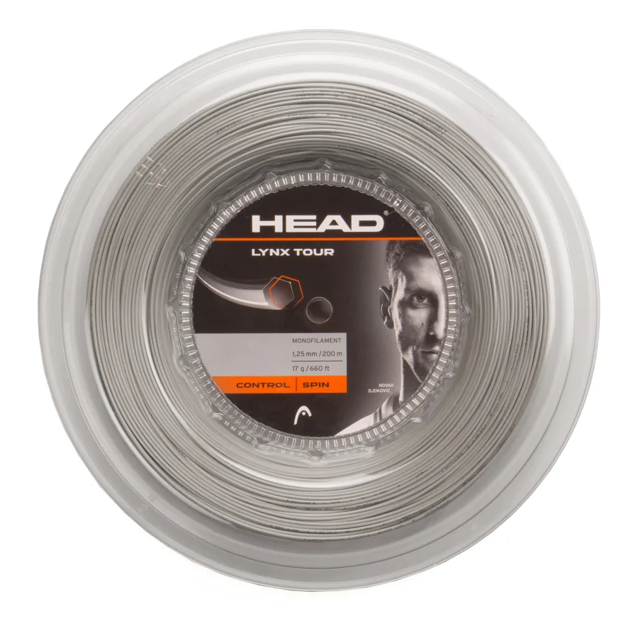 HEAD Lynx Tour Reel Saitenrolle 200m-Grau