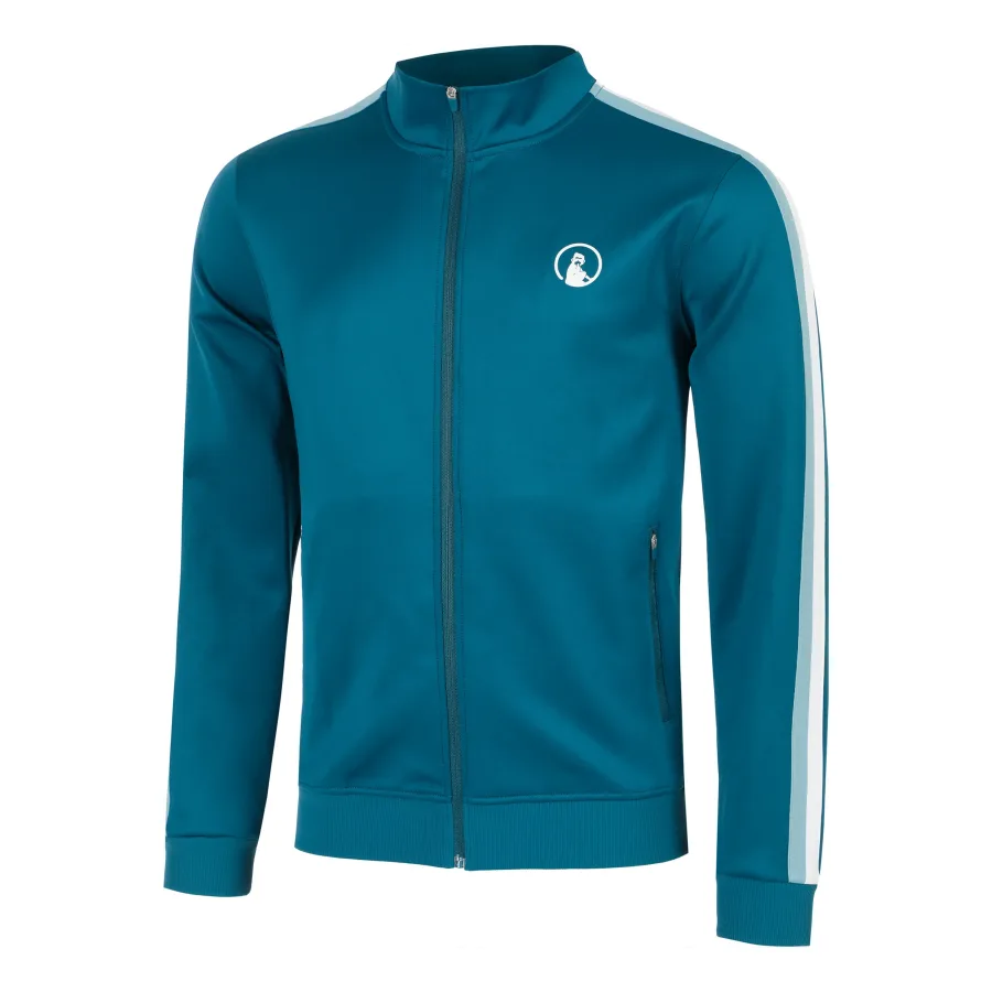 Quiet Please Quiet Please Create Stripes Trainingsjacke Herren - Petrol, Mehrfarbig