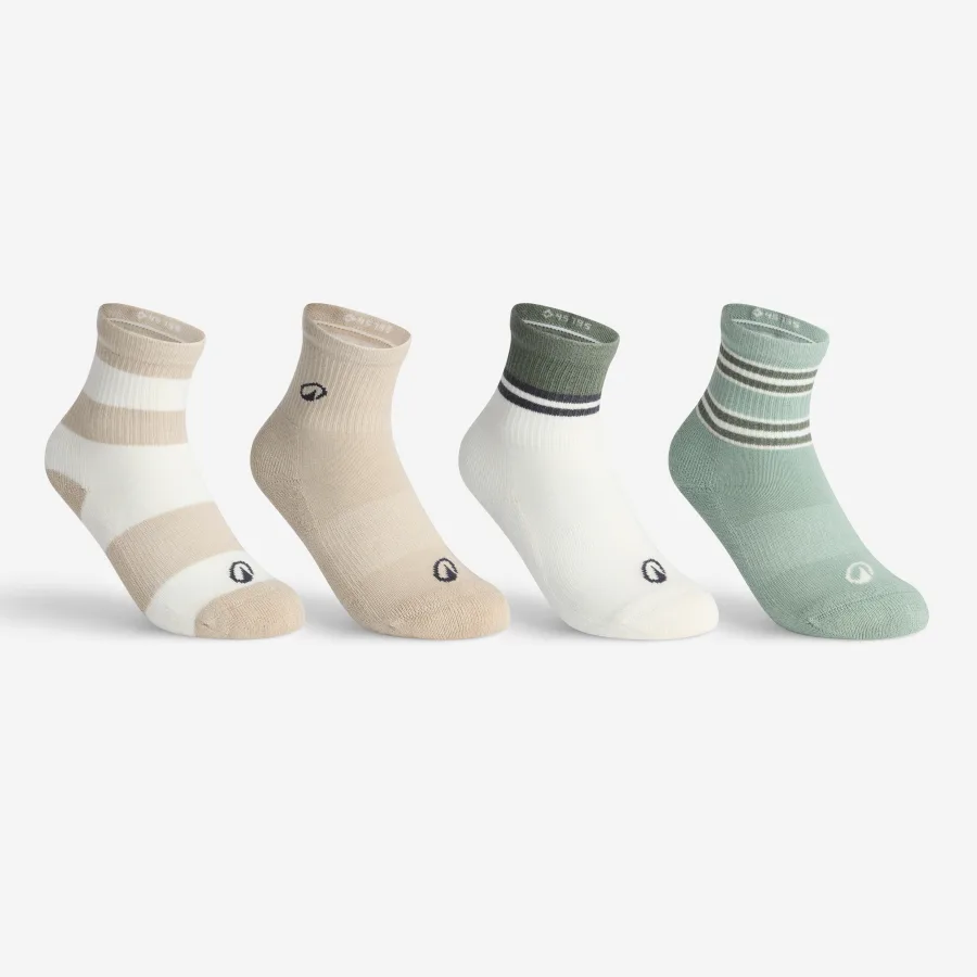 Decathlon Kinder Tennissocken High 4er Pack - RS300 beige/grün