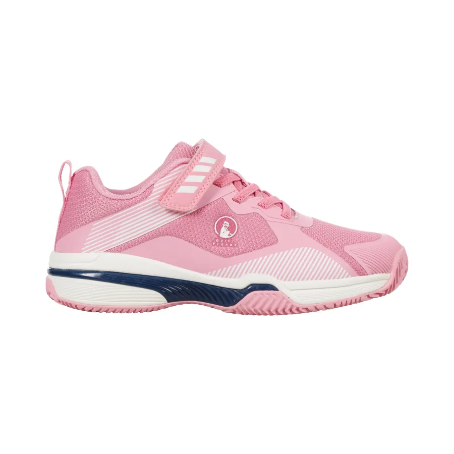 Quiet Please Match Velcro Clay Sandplatzschuh Kinder-pink, weiß