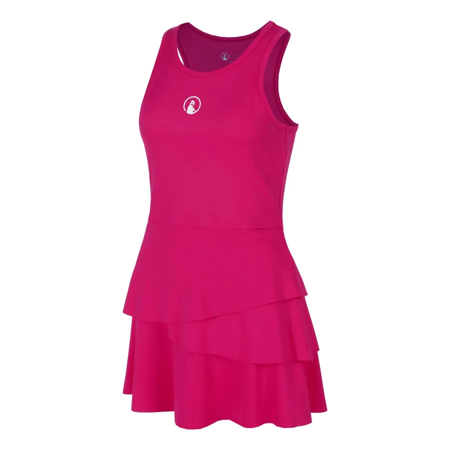 Quiet Please Quiet Please Create Flounce Kleid Damen - Pink, Weiß