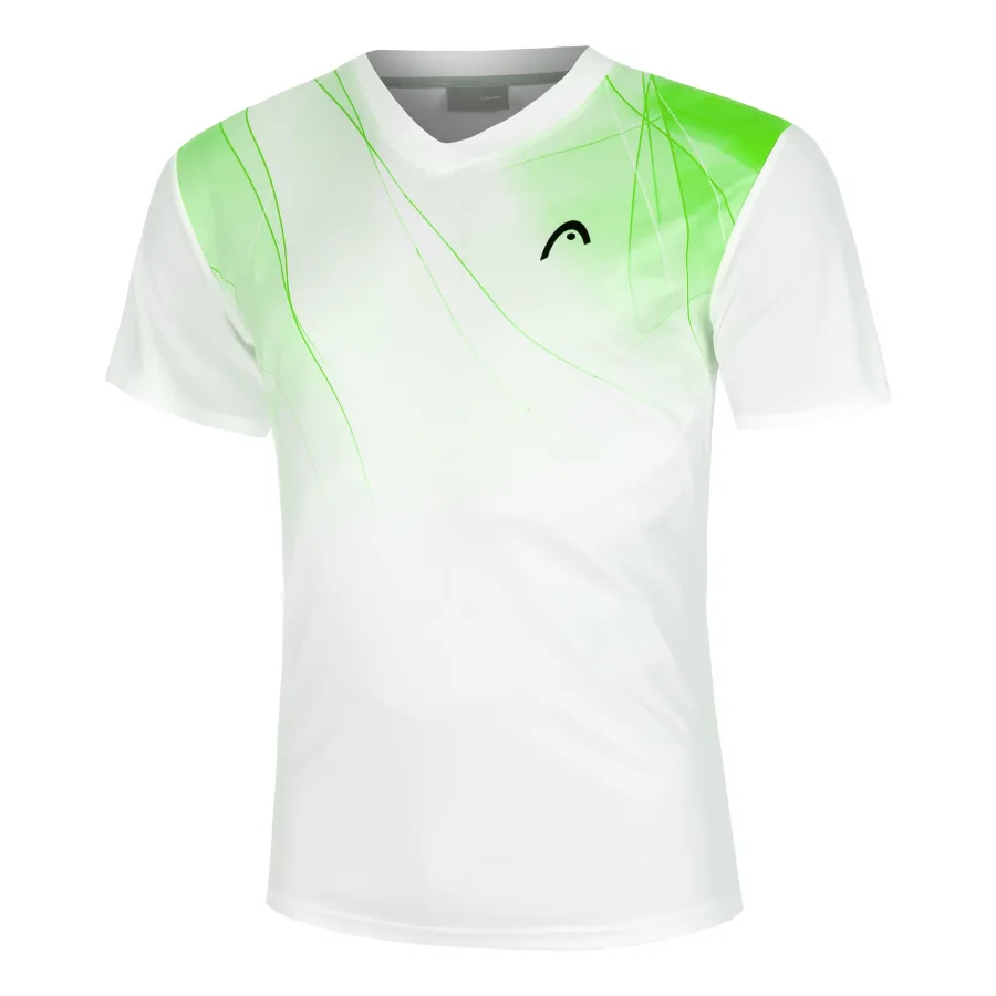 HEAD Topspin T-Shirt Herren-Weiß,Grün