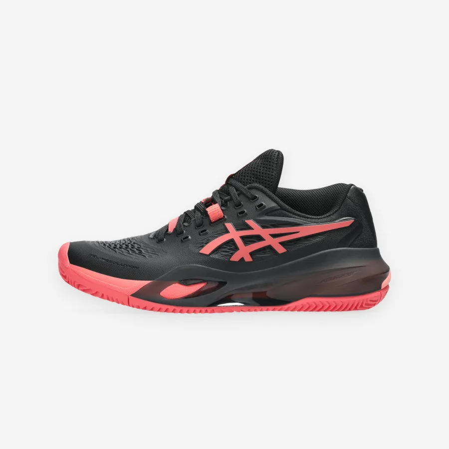 ASICS Damen Tennisschuhe Sandplatz - Gel Resolution X schwarz/rosa