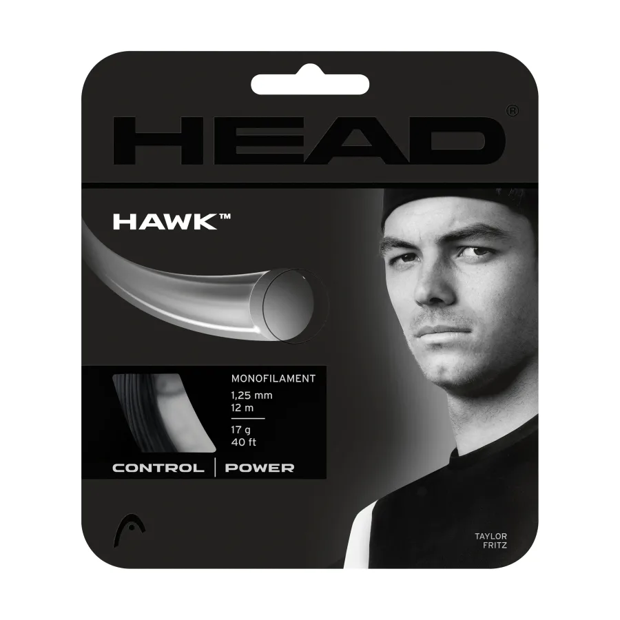 HEAD Hawk Saitenset 12m-Schwarz