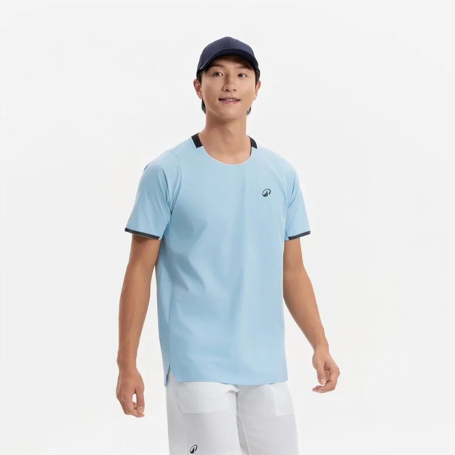 KUIKMA Herren Tennis T-Shirt atmungsaktiv - Dry+ blau