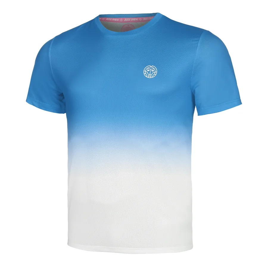 BIDI BADU Crew Gradiant T-Shirt Herren-Blau,Weiß