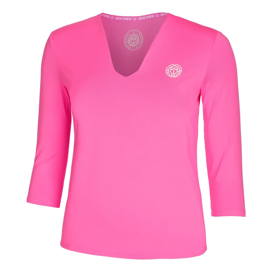 BIDI BADU Crew V-Neck Longsleeve Damen-Pink