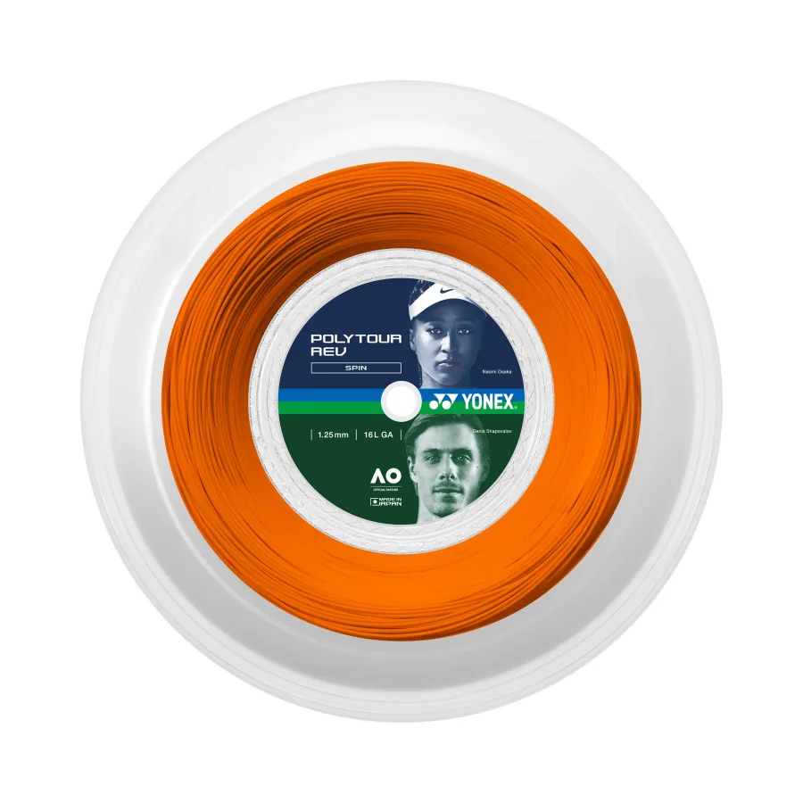 Yonex Poly Tour Rev Saitenrolle 200m-Orange