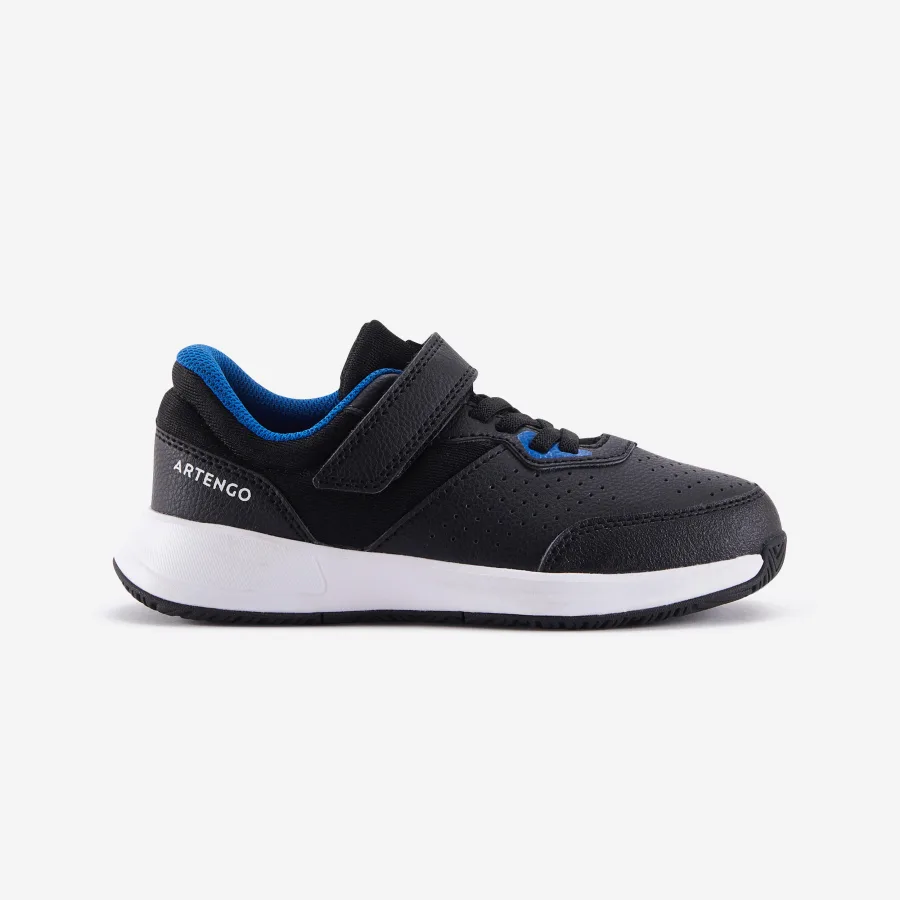 Artengo Kinder Tennisschuhe - Essentiel KD Turnschuhe mit Klettverschluss schwarz/blau