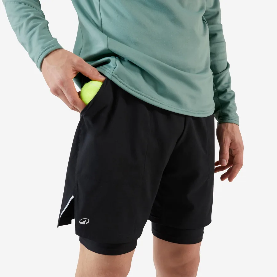 KUIKMA Herren Tennisshorts - TSH Thermic 2-in-1 schwarz