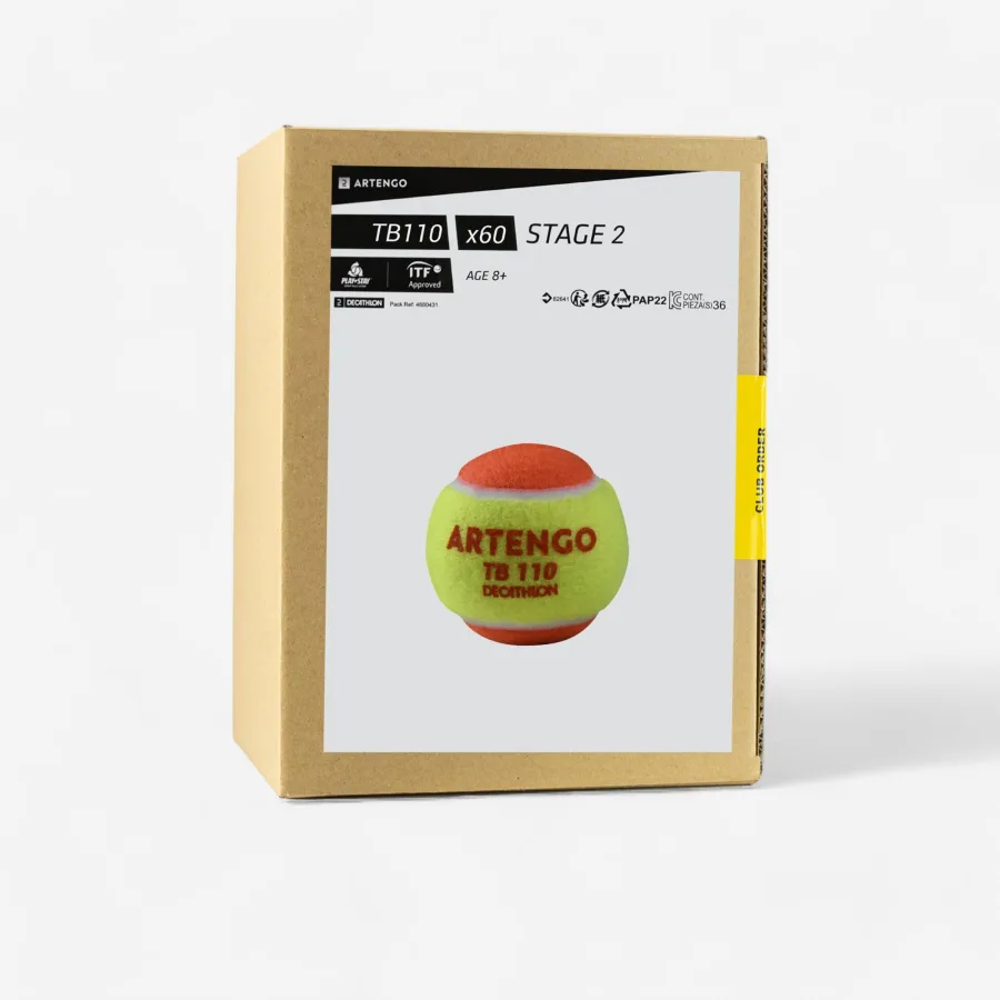 Artengo Tennisbälle Stage 2 - TB110 x60 orange