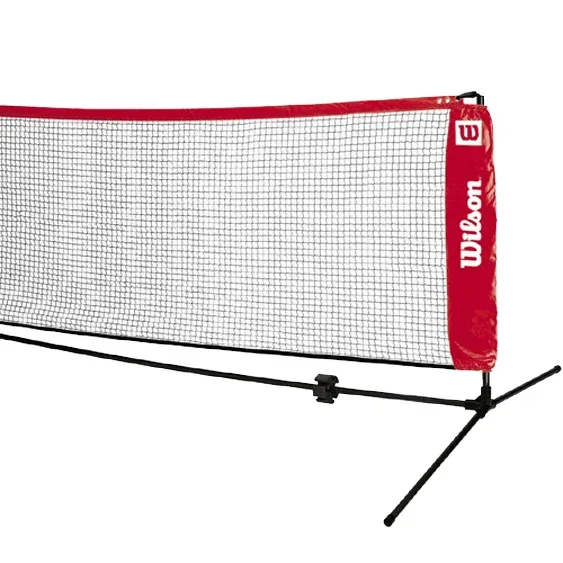 Wilson EZ Tennisnetz 6,10m-Schwarz,Rot
