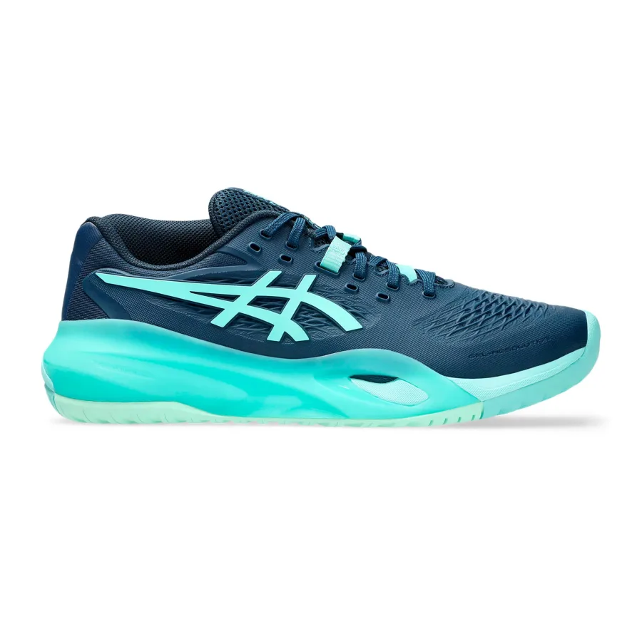 ASICS Gel-Resolution X Allcourtschuh Herren - dunkelblau, mint