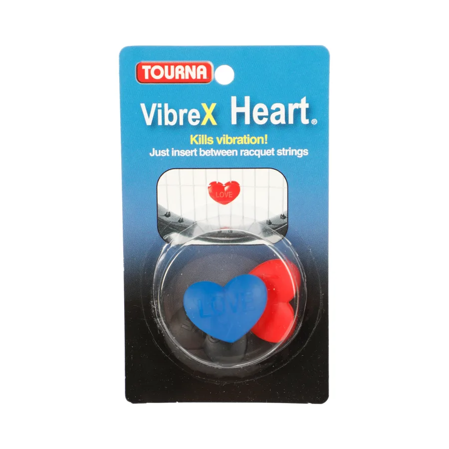 Tourna Vibrex Heart Dämpfer 3er Pack-Rot,Schwarz