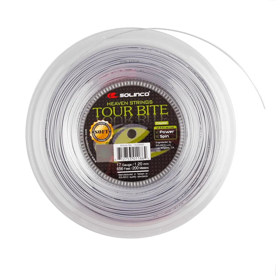 Solinco Tour Bite Soft Saitenrolle 200m-Silber