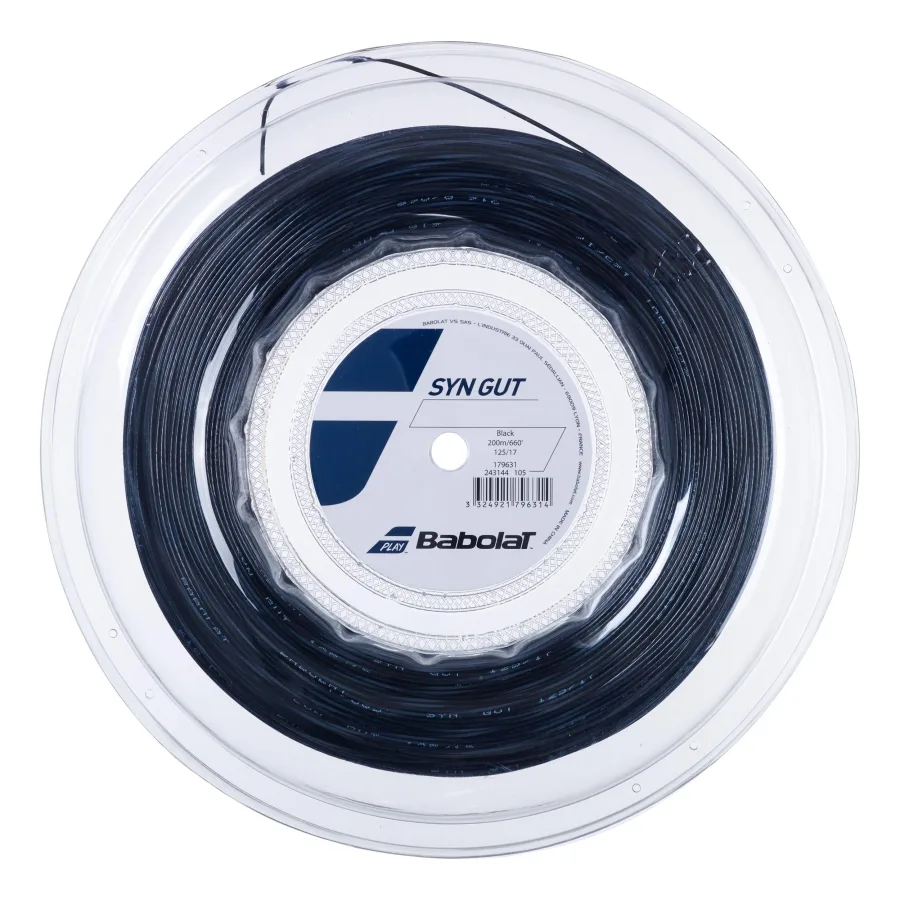 Babolat Synthetic Gut Saitenrolle 200m-Schwarz