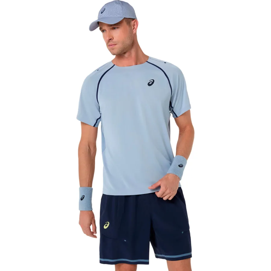 ASICS Match T-Shirt Herren-blaugrau