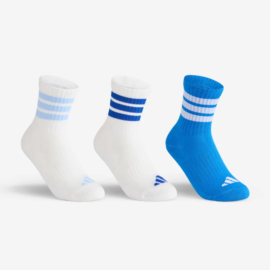 adidas Kinder Sportsocken High 3er Pack - blau/weiß